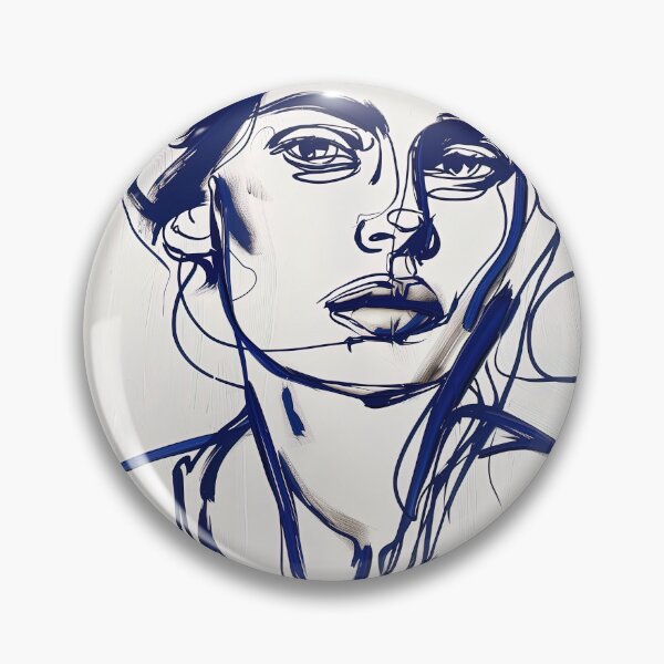 Item preview, Danish woman - Blue Abstract Art designed and sold by shadow-bloom.