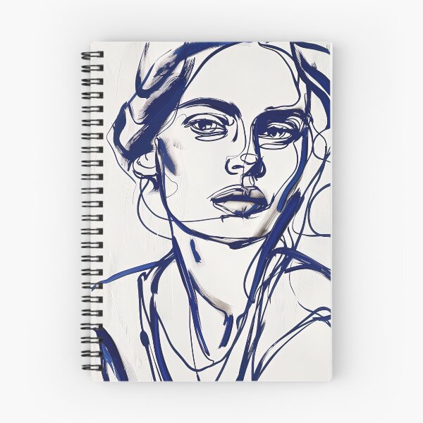 Item preview, Danish woman - Blue Abstract Art designed and sold by shadow-bloom.