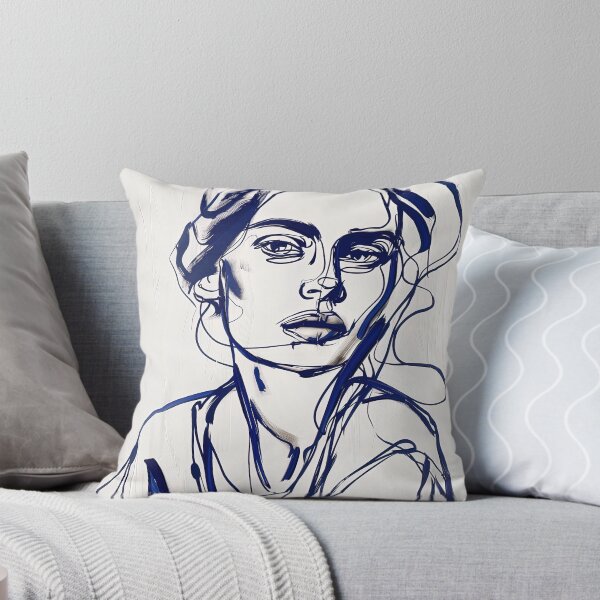 Item preview, Danish woman - Blue Abstract Art designed and sold by shadow-bloom.