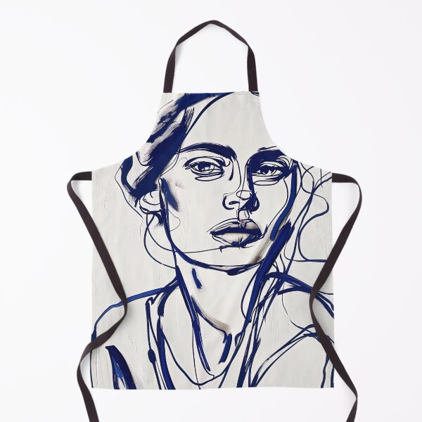Item preview, Danish woman - Blue Abstract Art designed and sold by shadow-bloom.