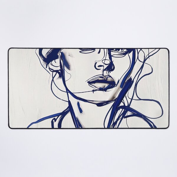 Item preview, Danish woman - Blue Abstract Art designed and sold by shadow-bloom.