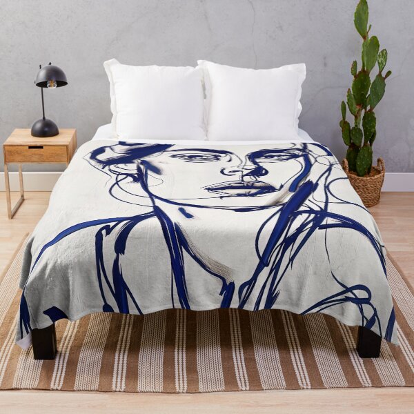 Item preview, Danish woman - Blue Abstract Art designed and sold by shadow-bloom.