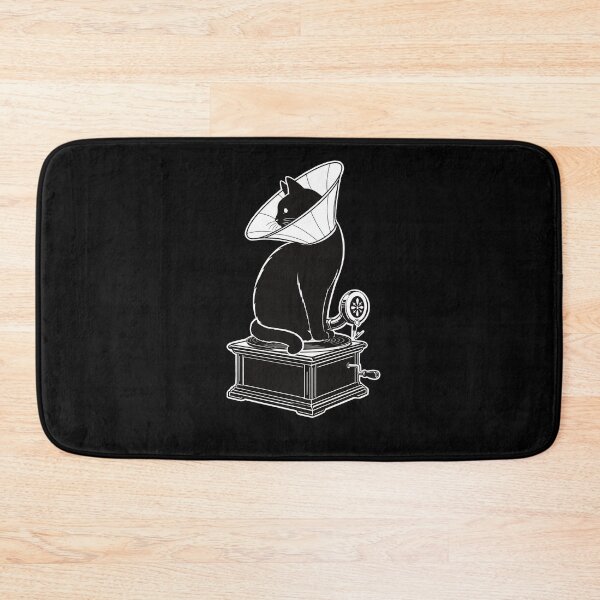 Item preview, Gramophone Cat (for black garments) designed and sold by HauntingAppeal.