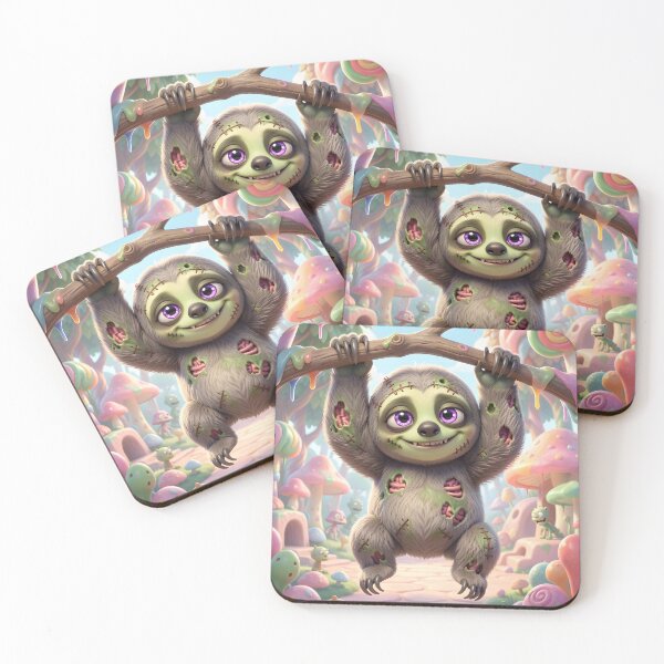 Item preview, Cute Baby Zombie Sloth - Slow Brains Zombie Zoo Kawaii Sloth designed and sold by ZombieZooCuties.