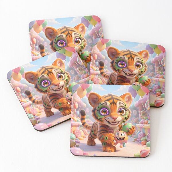 Item preview, Cute Baby Zombie Tiger Cub - Zombie Zoo Kawaii Undead Tiger designed and sold by ZombieZooCuties.
