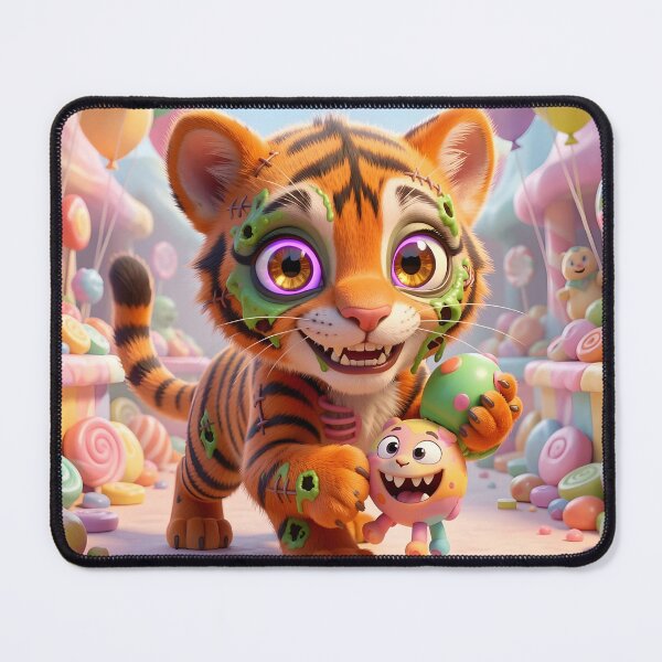 Item preview, Cute Baby Zombie Tiger Cub - Zombie Zoo Kawaii Undead Tiger designed and sold by ZombieZooCuties.