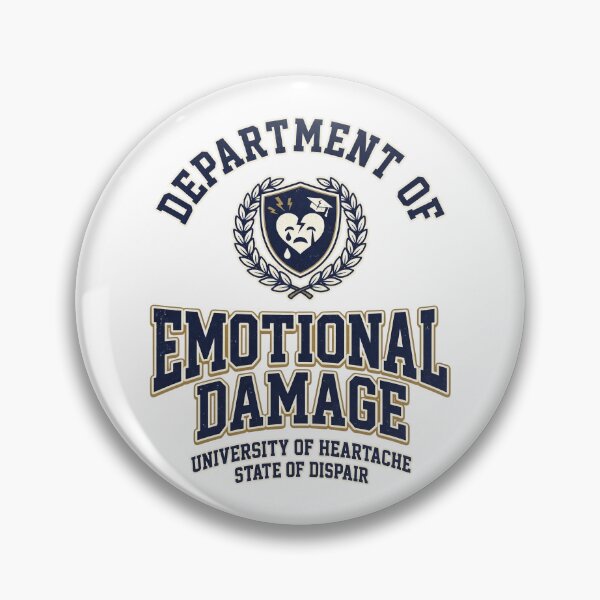 Item preview, Department of Emotional Damage Heartbreak University Retro College Style designed and sold by LOVEARTDESIGN.