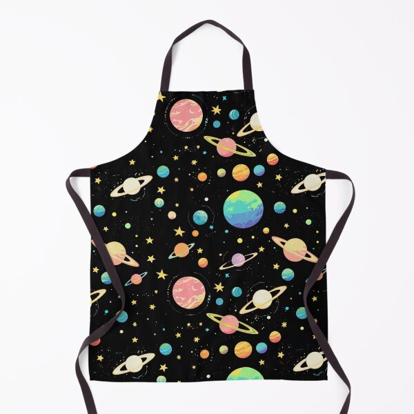 Item preview, Colorful Outer Space Seamless Pattern, Pastel Galaxy Digital Paper, Cute Ringed Planets & Stars Fabric Design designed and sold by ByKaleido.