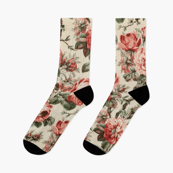 Item preview, Vintage Pink Red Rose Botanical Floral Pattern designed and sold by Terry Bain.