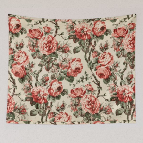 Item preview, Vintage Pink Red Rose Botanical Floral Pattern designed and sold by Terry Bain.