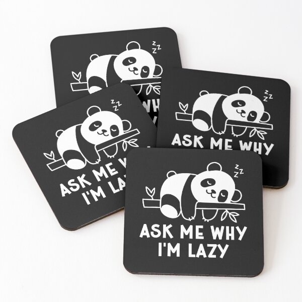 Item preview, Ask Me Why I'm Lazy Funny Sloth Lazy Panda designed and sold by gunaone-design.