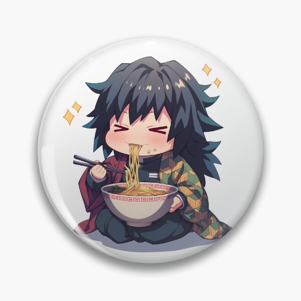 Item preview, Giyu Tomioka Demon Slayer Chibi Ramen Slurp Mode designed and sold by mildaclairmo.