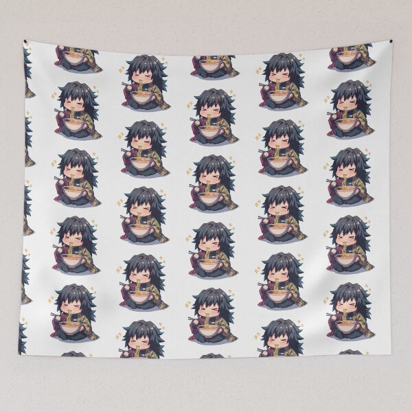 Item preview, Giyu Tomioka Demon Slayer Chibi Ramen Slurp Mode designed and sold by mildaclairmo.