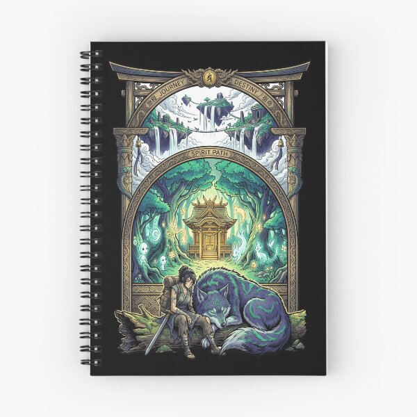 Item preview, Spirit Path Forest Shrine Anime Wolf Companion Japanese Fantasy Aesthetic designed and sold by mood-draftsman.