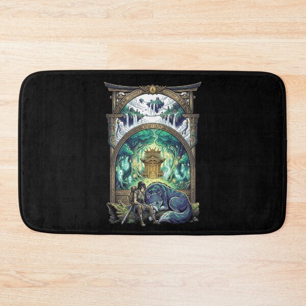 Item preview, Spirit Path Forest Shrine Anime Wolf Companion Japanese Fantasy Aesthetic designed and sold by mood-draftsman.
