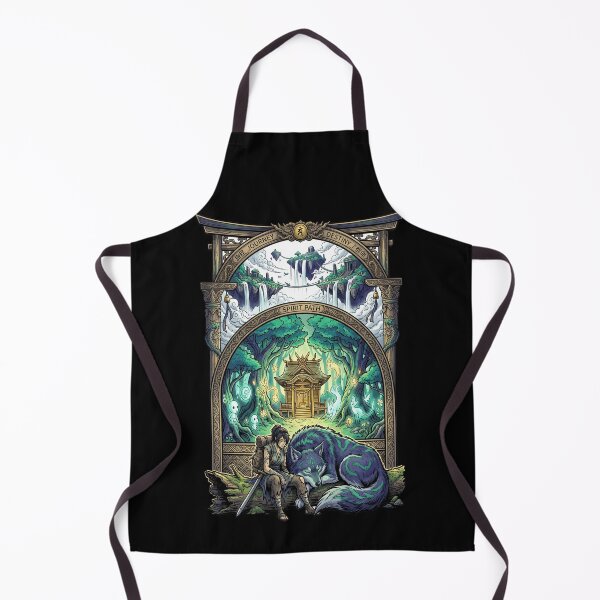 Item preview, Spirit Path Forest Shrine Anime Wolf Companion Japanese Fantasy Aesthetic designed and sold by mood-draftsman.