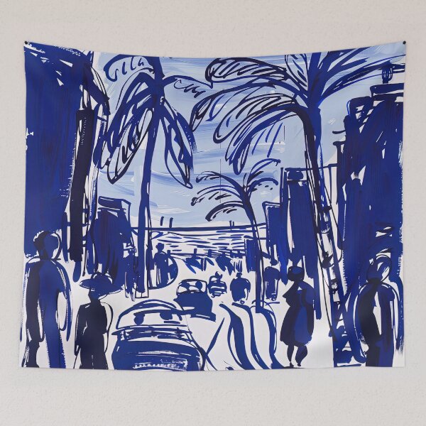 Item preview, Dar Es Salaam, Tanzania - Blue Abstract Art designed and sold by shadow-bloom.