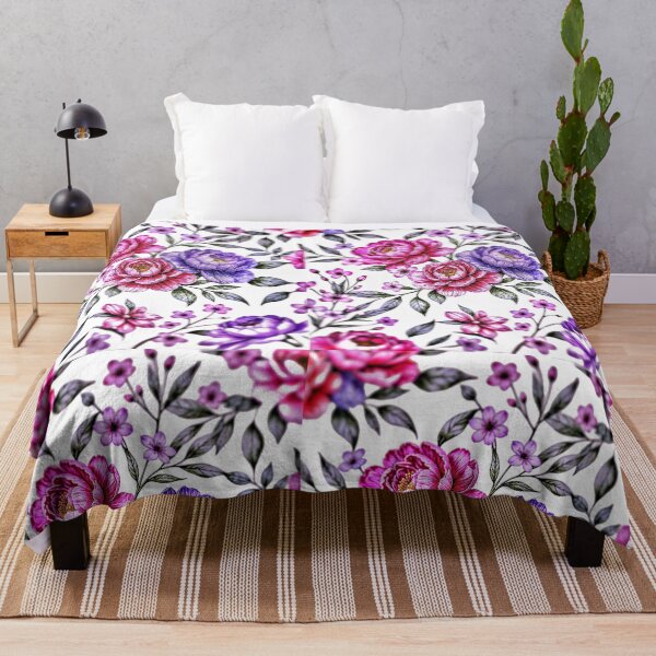 Item preview, Pink Purple Flower Wall Decor designed and sold by The Empire Of Digital Art..