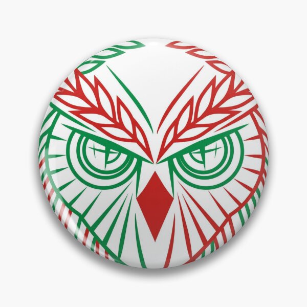 Item preview, Festive Owl | Red Green Geometric Design designed and sold by Softlife by Harvir.