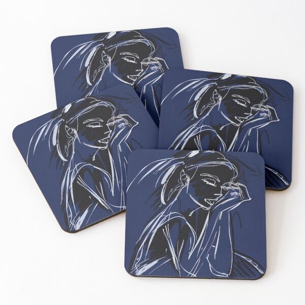 Item preview, Dark angel - Blue Abstract Art designed and sold by shadow-bloom.