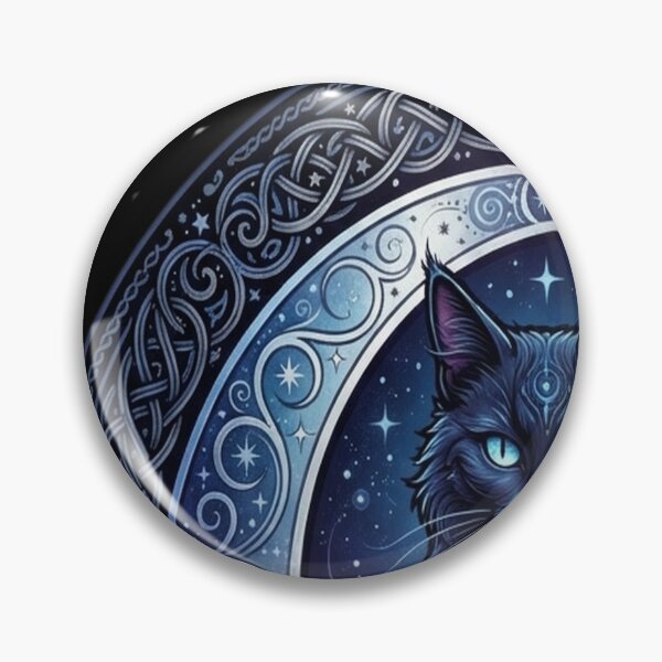 Item preview, Celtic Black Cat on a Crescent Moon designed and sold by vhoa6350.