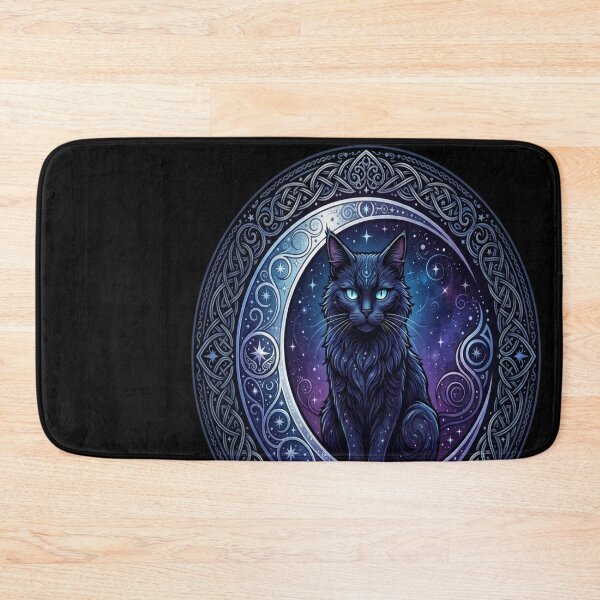 Item preview, Celtic Black Cat on a Crescent Moon designed and sold by vhoa6350.