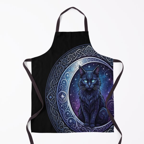 Item preview, Celtic Black Cat on a Crescent Moon designed and sold by vhoa6350.