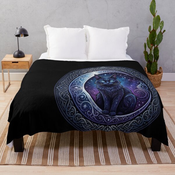 Item preview, Celtic Black Cat on a Crescent Moon designed and sold by vhoa6350.
