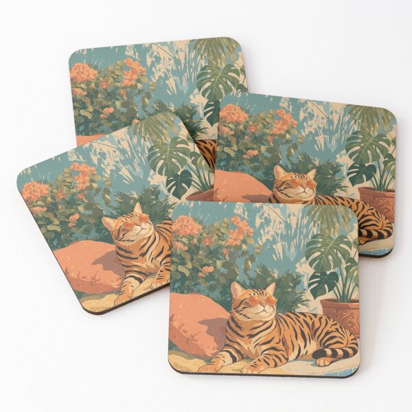Item preview, Poolside Serenity: A Regal Bengal’s Retro Retreat designed and sold by Madame-Verny.