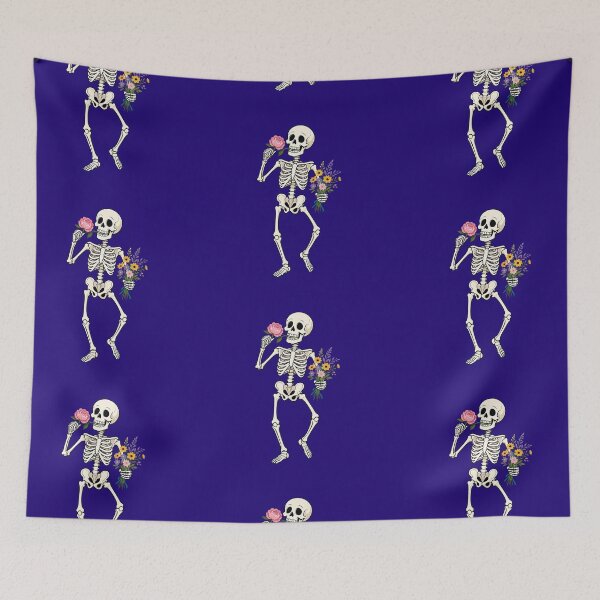 Item preview, Funny Dancing Skeleton with Flowers – Floral Skeleton Dance designed and sold by SweetLilith.