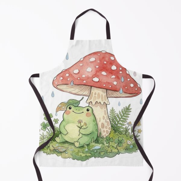 Item preview, Frog and Mushroom - Rain Cottagecore designed and sold by conamor-bymel.