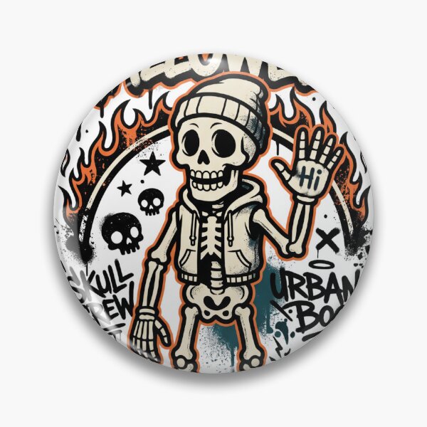 Item preview, Hello Halloween Friendly Skeleton Waving Hello Greetings from the Grave Tee designed and sold by DarylWelsh2024.