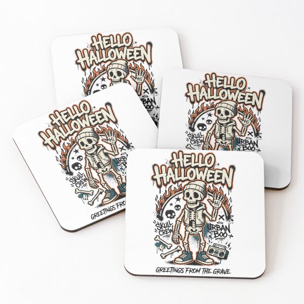 Item preview, Hello Halloween Friendly Skeleton Waving Hello Greetings from the Grave Tee designed and sold by DarylWelsh2024.