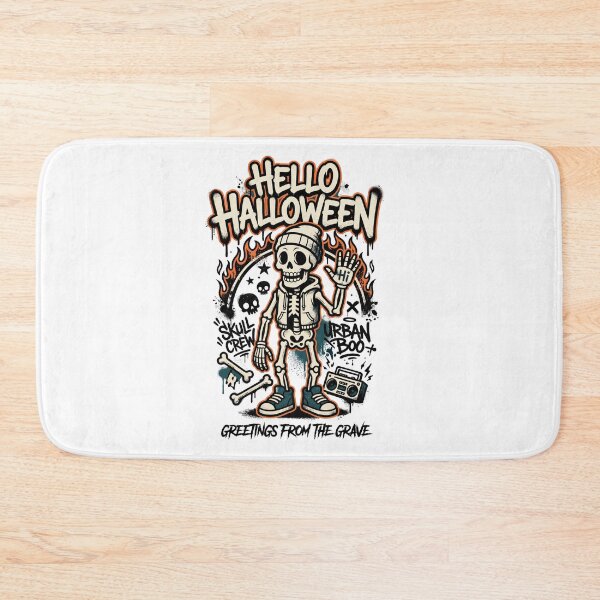 Item preview, Hello Halloween Friendly Skeleton Waving Hello Greetings from the Grave Tee designed and sold by DarylWelsh2024.