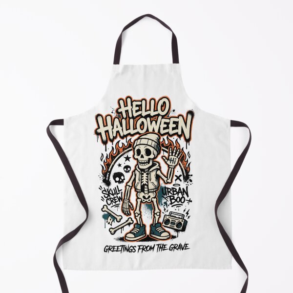 Item preview, Hello Halloween Friendly Skeleton Waving Hello Greetings from the Grave Tee designed and sold by DarylWelsh2024.