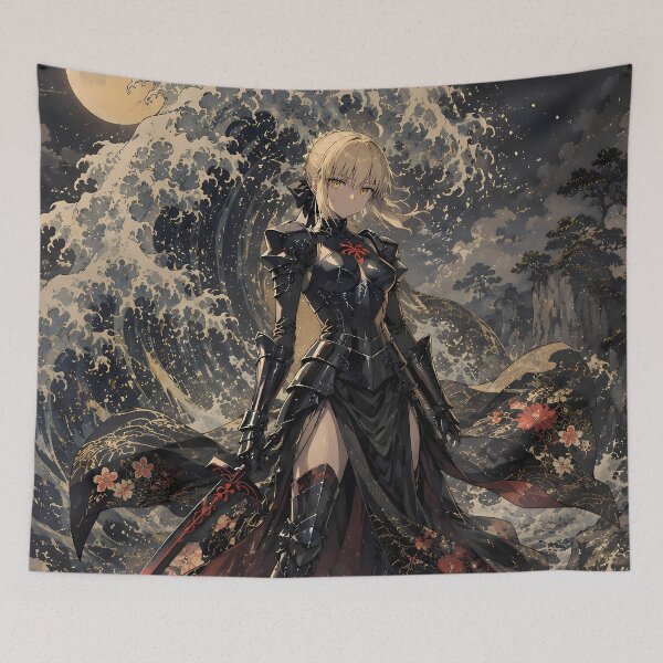 Item preview, Saber Alter Fate Stay Night Moonlit Ocean Guardian designed and sold by mildaclairmo.