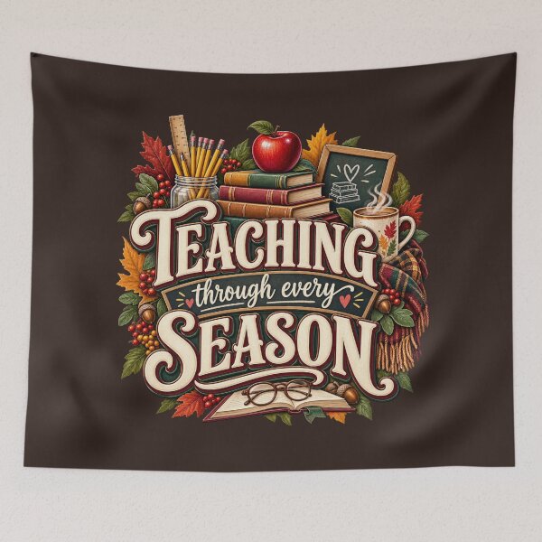 Item preview, Teaching Through Every Season – Cozy Autumn Teacher Design designed and sold by astersgraphics.