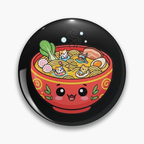 Item preview, Kawaii Cat Ramen Bowl Cute Japanese Food Art designed and sold by DailySparks.