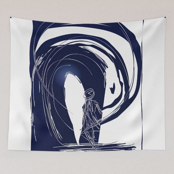Item preview, Darkness element - Blue Abstract Art designed and sold by shadow-bloom.