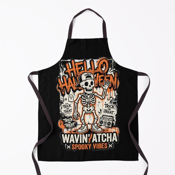 Item preview, Wavin Atcha Skeleton with Boombox Spooky Vibes Halloween Tee designed and sold by DarylWelsh2024.