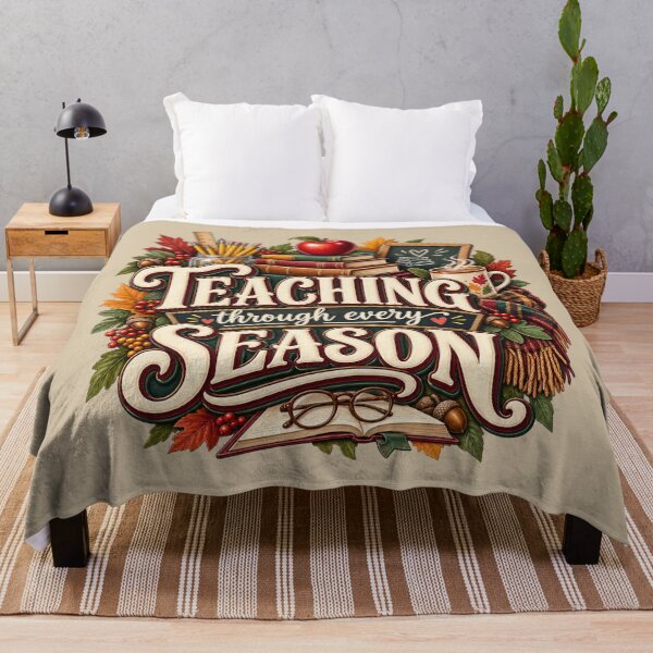 Item preview, Teaching Through Every Season – Cozy Autumn Teacher Design designed and sold by astersgraphics.