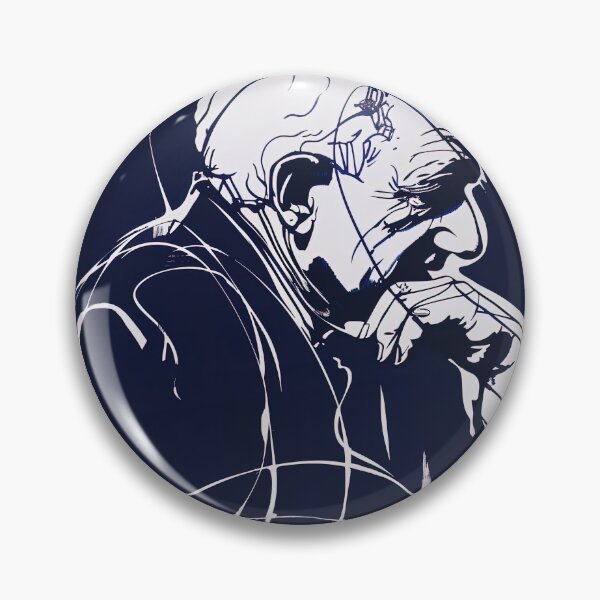 Item preview, David Ben-Gurion, leader - Blue Abstract Art designed and sold by shadow-bloom.