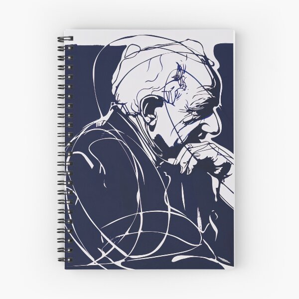 Item preview, David Ben-Gurion, leader - Blue Abstract Art designed and sold by shadow-bloom.