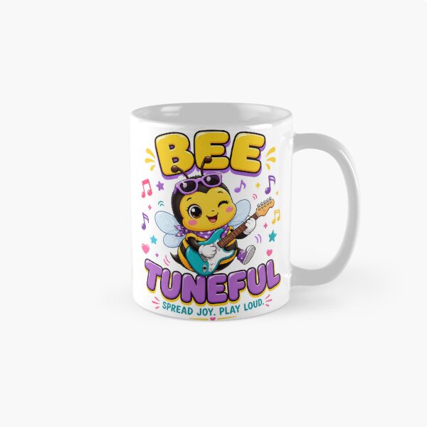 Item preview, Bee Tunefull – Cute Bee Guitarist Music Lover designed and sold by Purrfect Harmony Gifts.