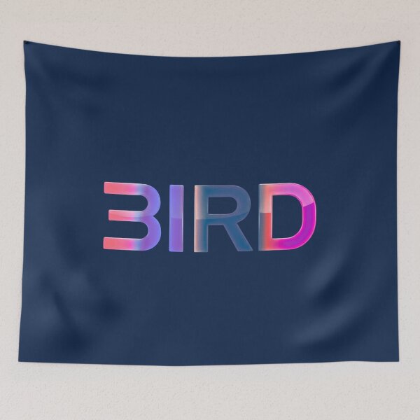 Item preview, BIRD Neon Retro Futuristic Typography – Colorful Y2K Streetwear Design designed and sold by FatmaAhmed90.