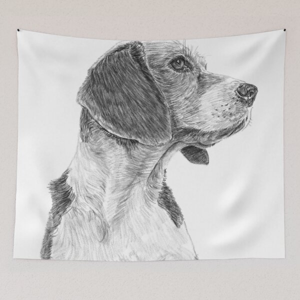 Item preview, A beautiful dog drawn in pencil designed and sold by 4Magnify.