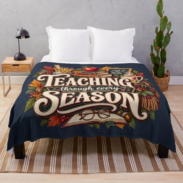 Item preview, Teaching Through Every Season – Cozy Autumn Teacher Design designed and sold by astersgraphics.