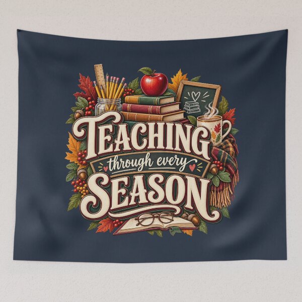 Item preview, Teaching Through Every Season – Cozy Autumn Teacher Design designed and sold by astersgraphics.