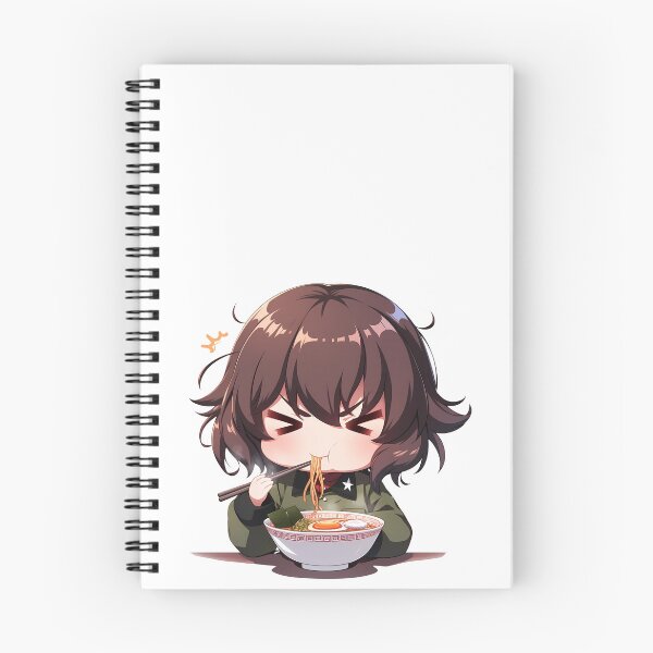 Item preview, Nishizumi Maho Girls Und Panzer Chibi Ramen Serious Slurp designed and sold by mildaclairmo.