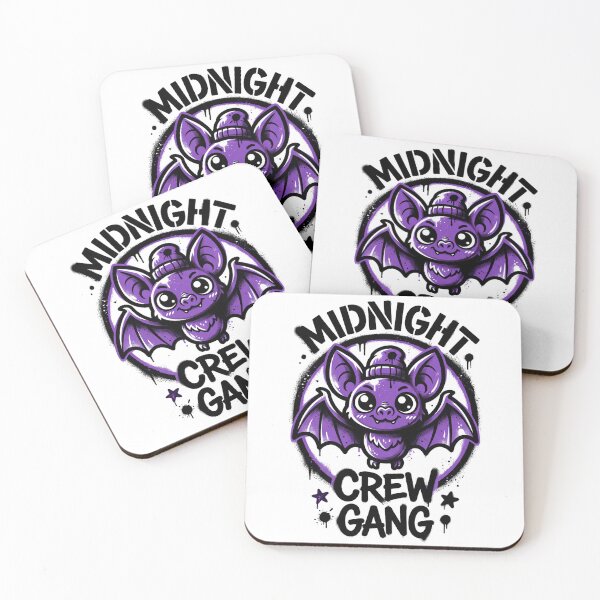Item preview, Midnight Crew Gang Cute Bat with Big Eyes Spooky Street Art Tee designed and sold by DarylWelsh2024.